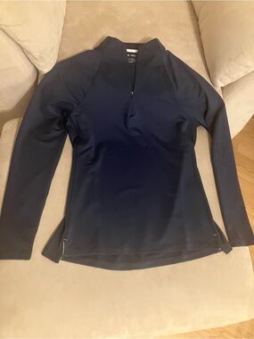 Peter Millar Navy Long-Sleeve Quarter Zip Performance Top